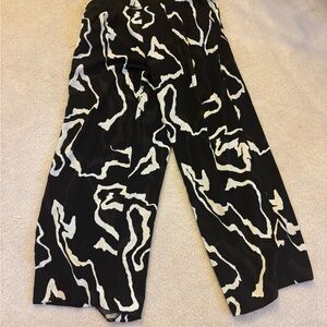 Nine West Black and White Patterned Pants